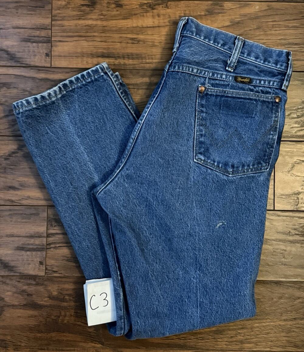 Vintage Wrangler 13MWZ Cowboy Cut Jeans USA Made Tagged 36x30 Measures 33x29